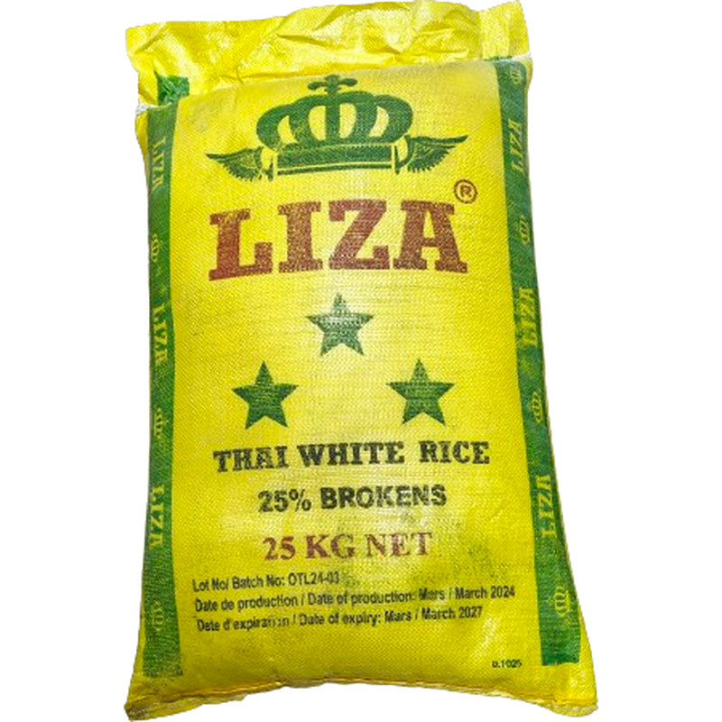 Riz blanc Liza 25 kgs